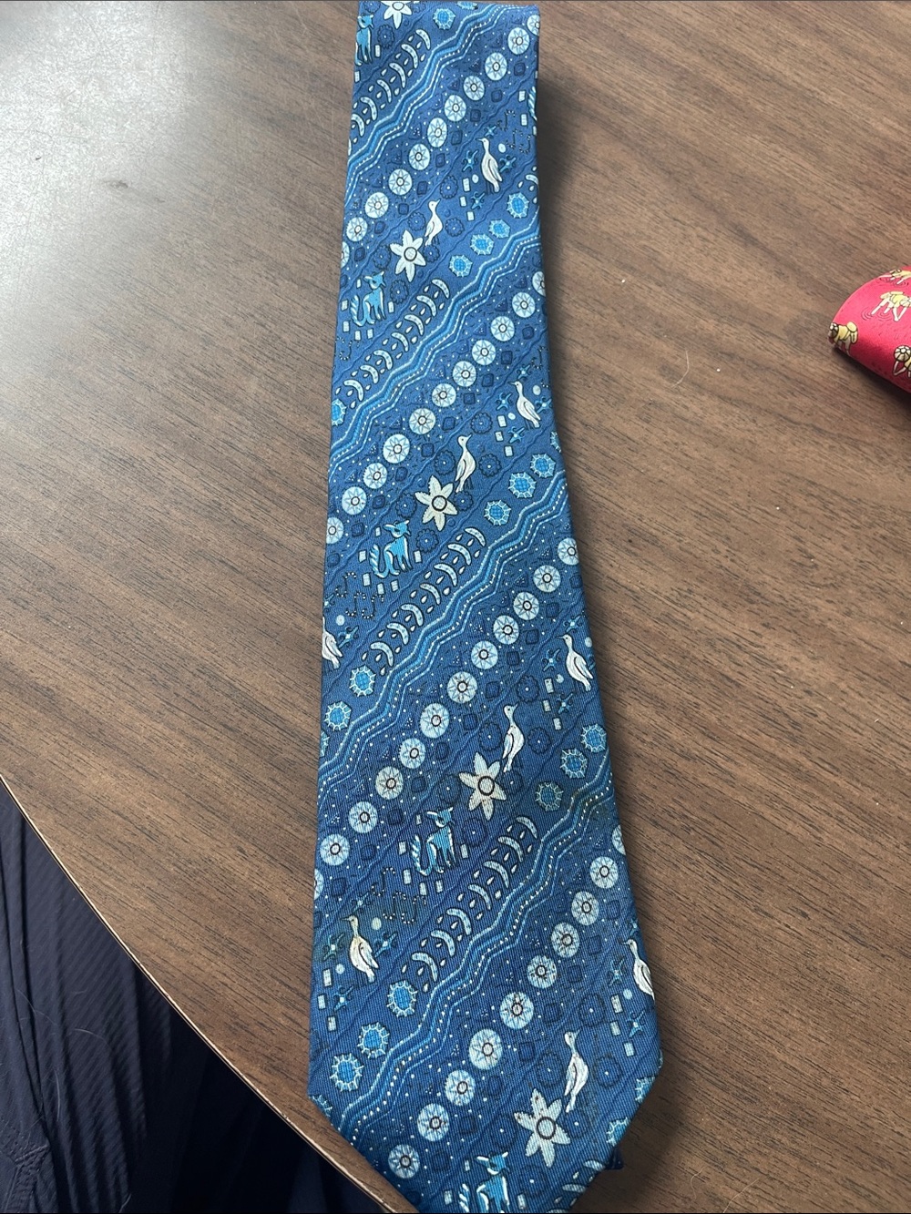 Hermes Blue Patterned Men's Tie